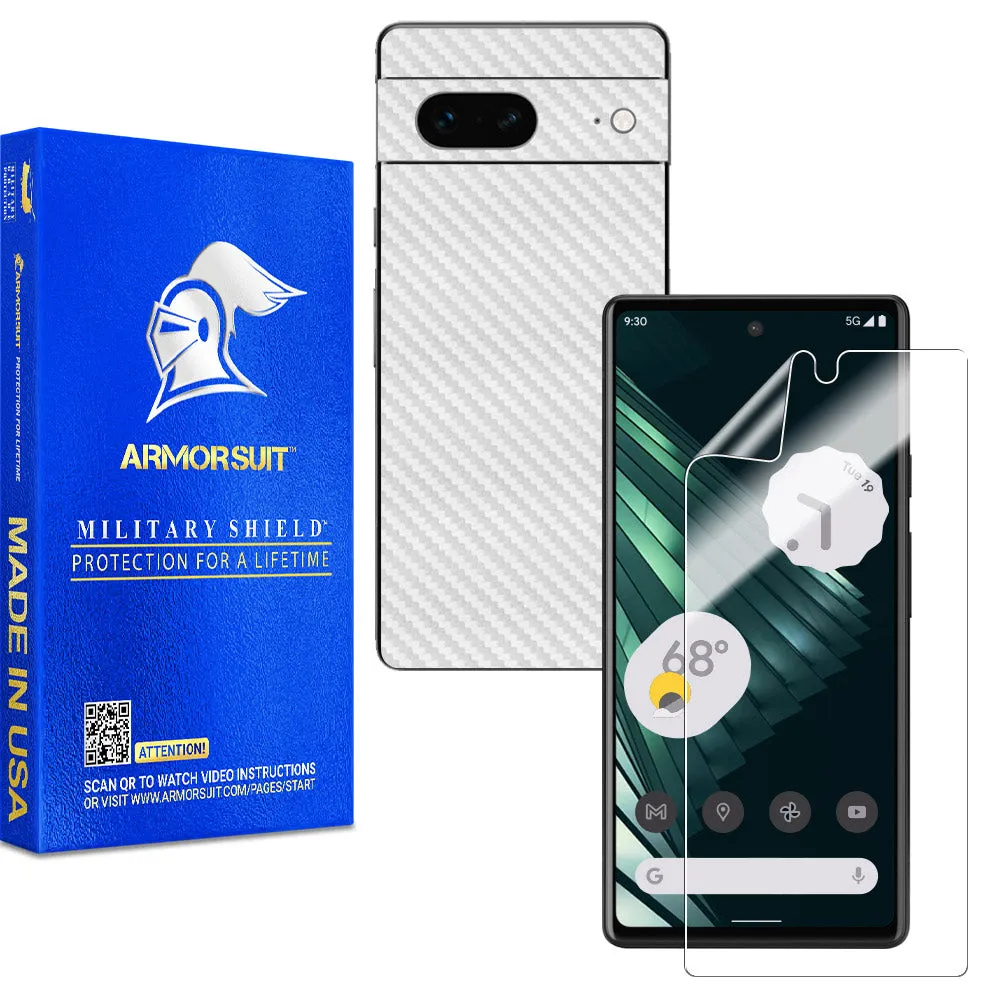 [2   1Pack] Google Pixel 7 Screen Protector    Carbon Fiber Skin