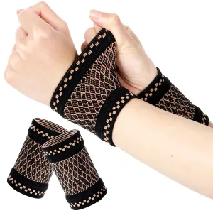 2 PCS Compression Wrist Brace Wrist Bands for Pain Women Soft Wrists Brace for Tendonitis Wrists Bands for Pain Soft Wrap Wristbands Support for Improved Circulation for Men Sport Fitness Workout