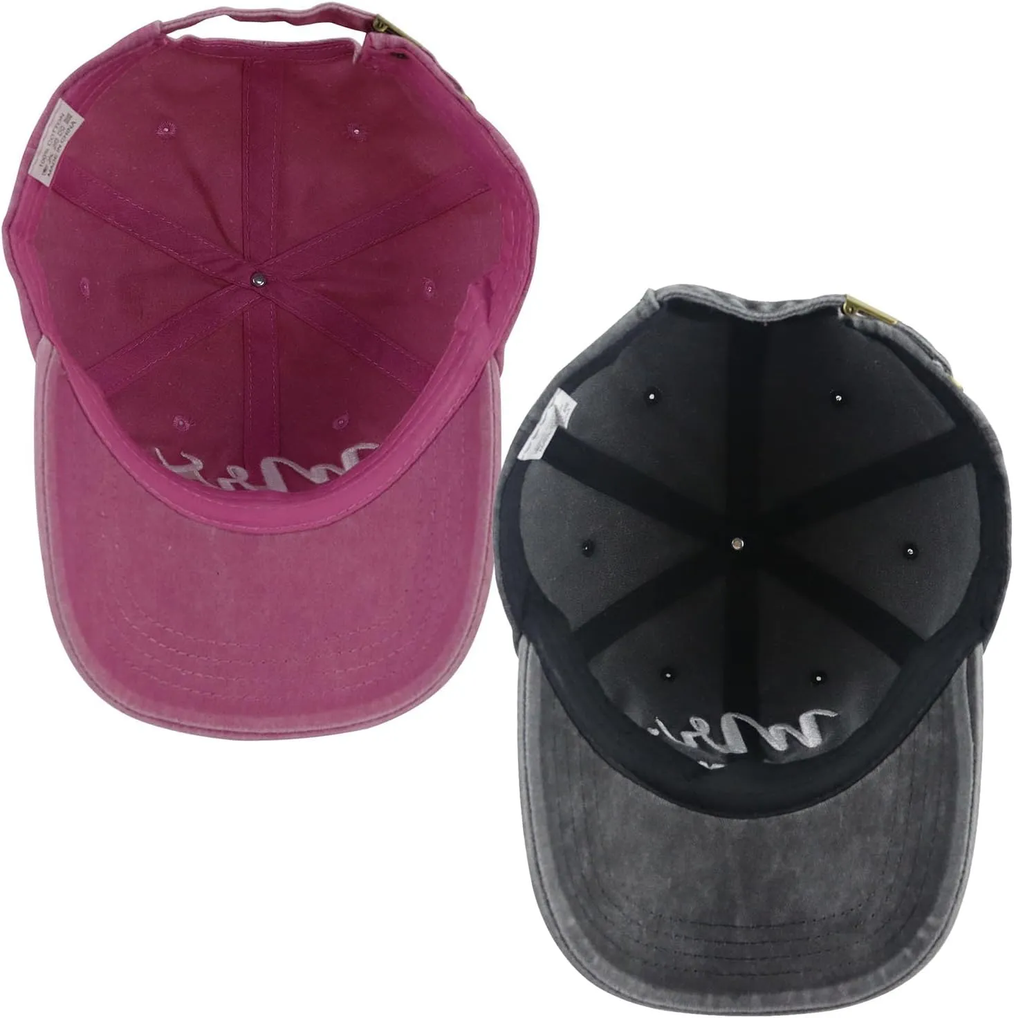 2PCS Mr and Mrs 2025 Hats for Men Women, Adjustable Cotton 3D Embroidered Gifts Baseball Cap