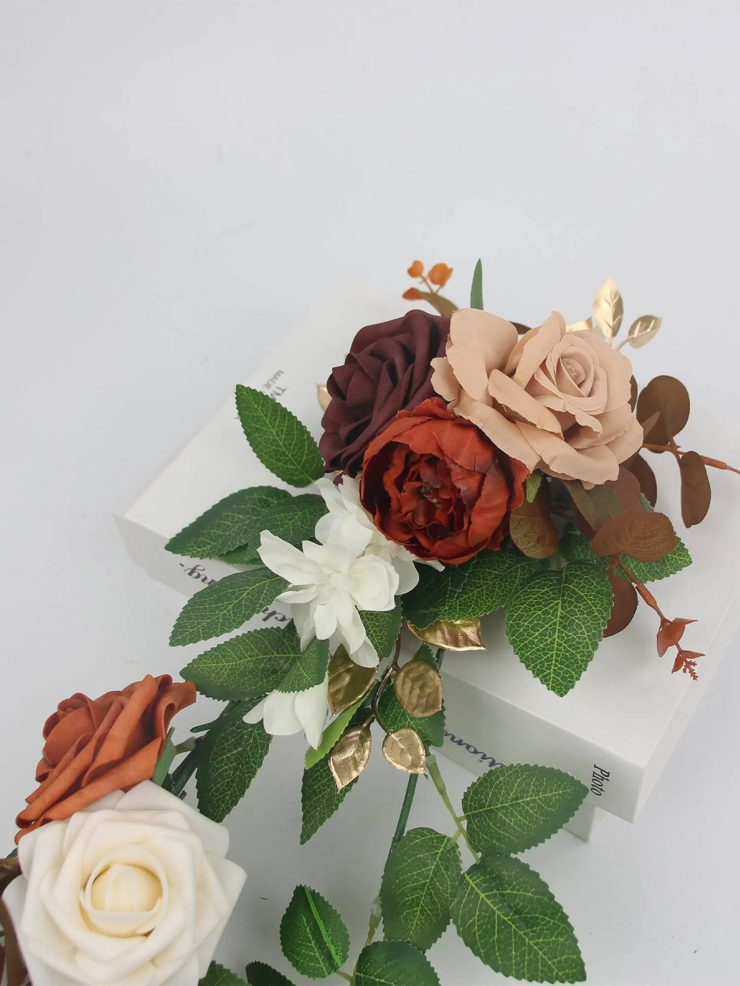 6Pcs Burnt Orange Aisle Flower Arrangement