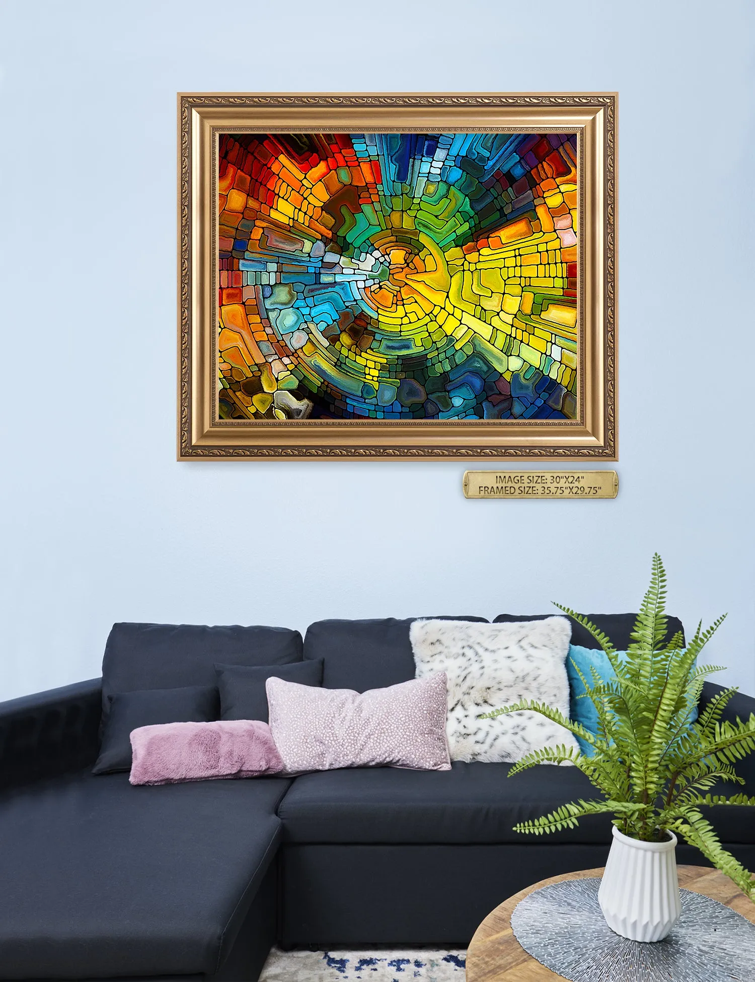 Abstract Art (Stained Glass Pattern).