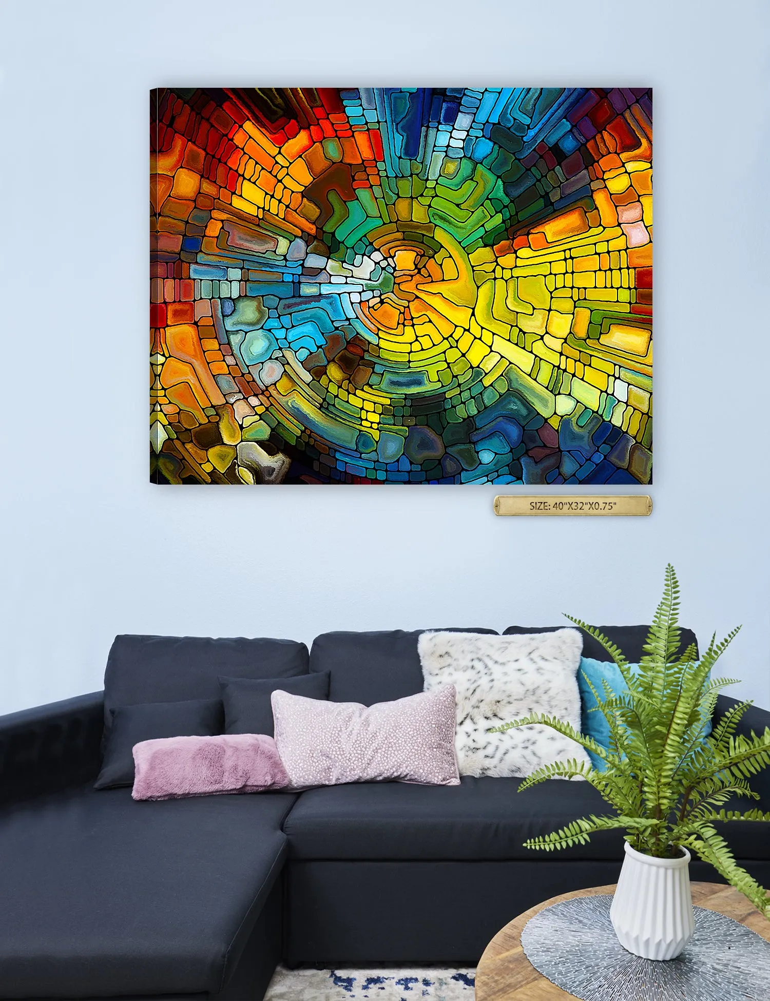 Abstract Art (Stained Glass Pattern).