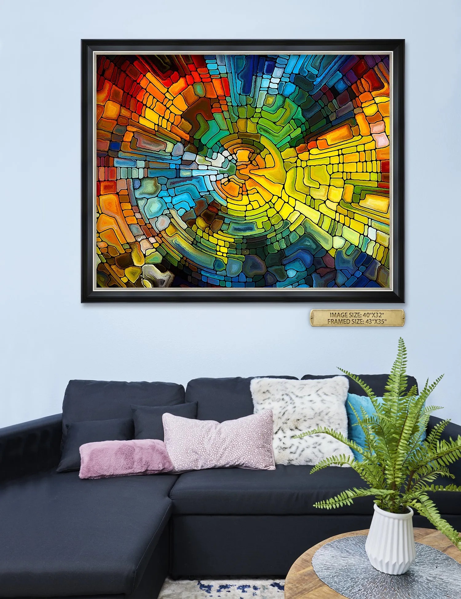 Abstract Art (Stained Glass Pattern).