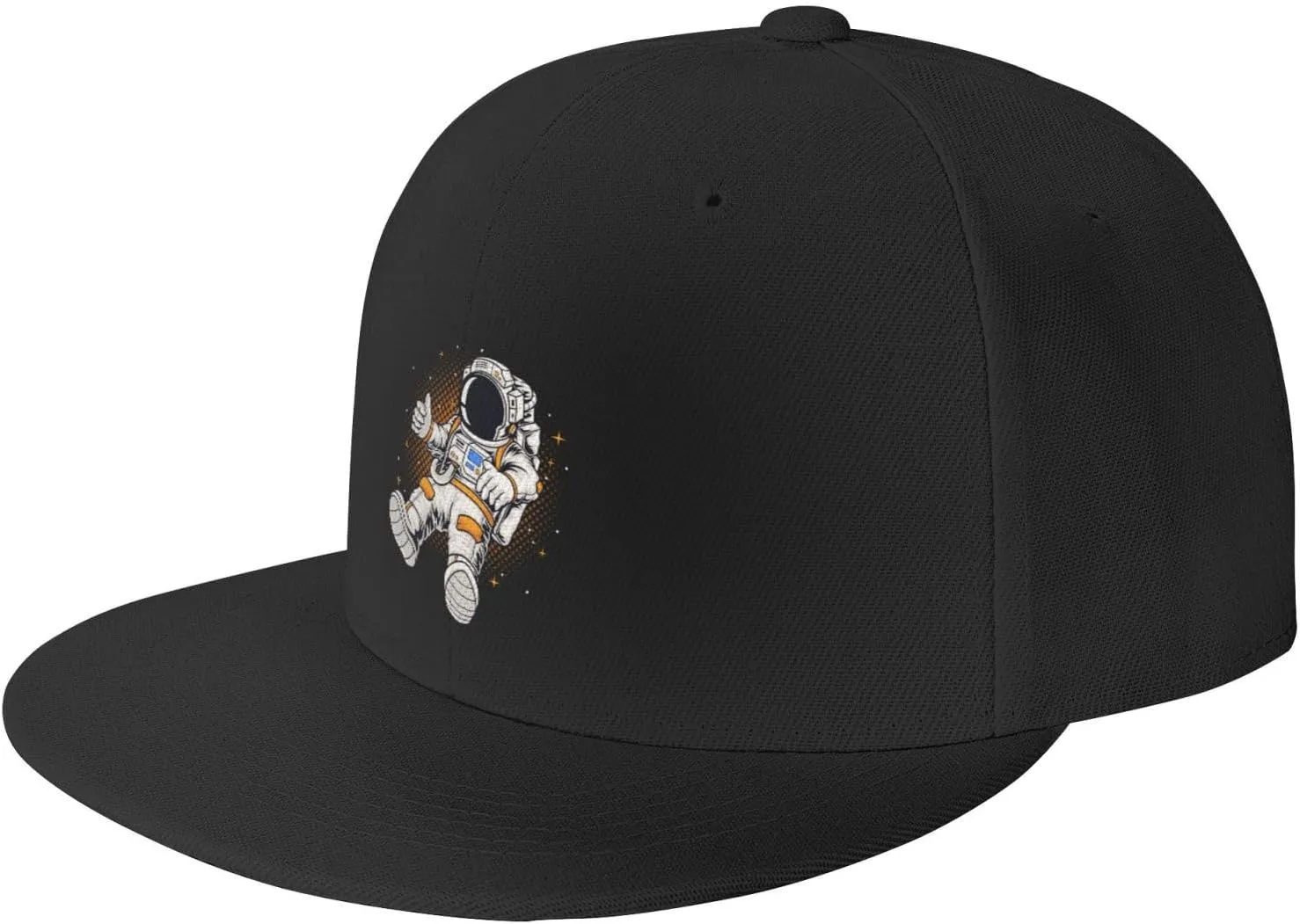 Astronauts Flying in Space Snapback Hats for Men Baseball Cap Trucker Hat Flat Brim Hats