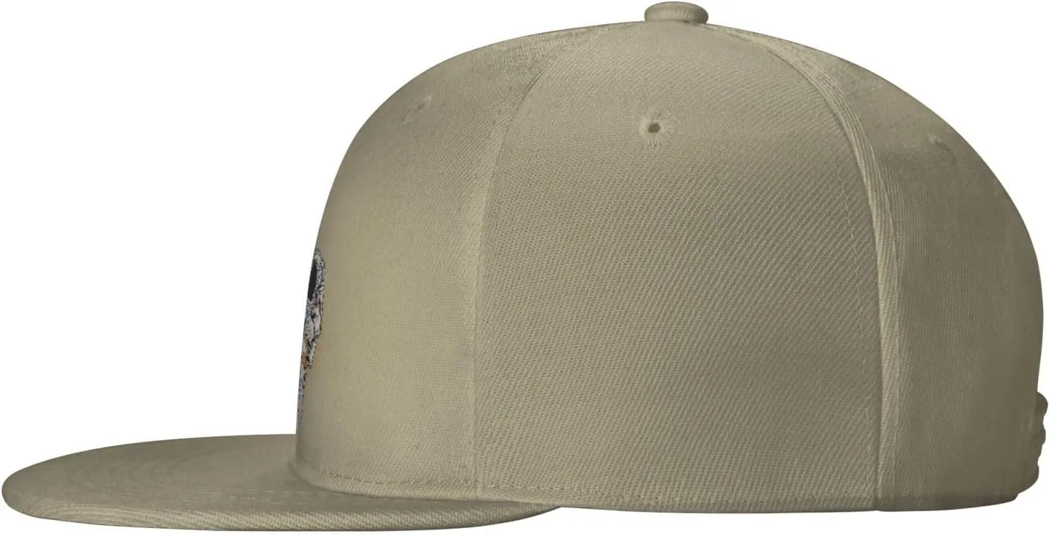 Astronauts Flying in Space Snapback Hats for Men Baseball Cap Trucker Hat Flat Brim Hats