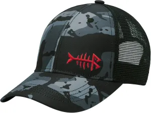 BASSDASH Kids Youth Fishing Sun Hat Mesh Back Adjustable Baseball Trucker Cap for Boys Girls Toddler