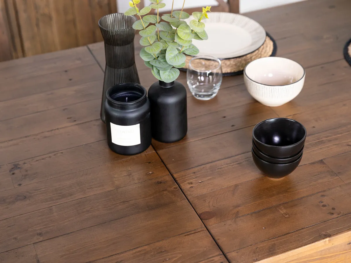 Brooklyn Large Extendable Cross Leg Dining Table (180cm - 240cm) & Auburn Brown Dining Chairs