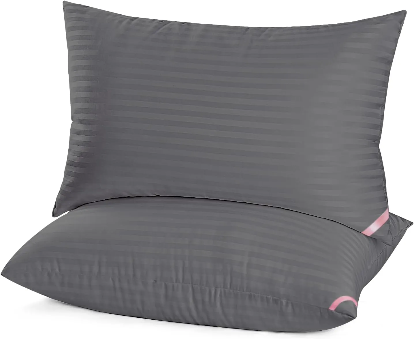 EIUE Bed Pillows for Sleeping 2 Pack Queen Size 20 x 30 InchesSuper Soft Down Alternative Microfiber Filled Pillows,Pillows for Side and Back Sleepers,Black