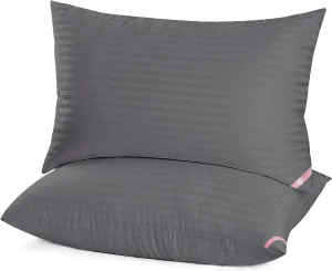 EIUE Bed Pillows for Sleeping 2 Pack Queen Size 20 x 30 InchesSuper Soft Down Alternative Microfiber Filled Pillows,Pillows for Side and Back Sleepers,Black