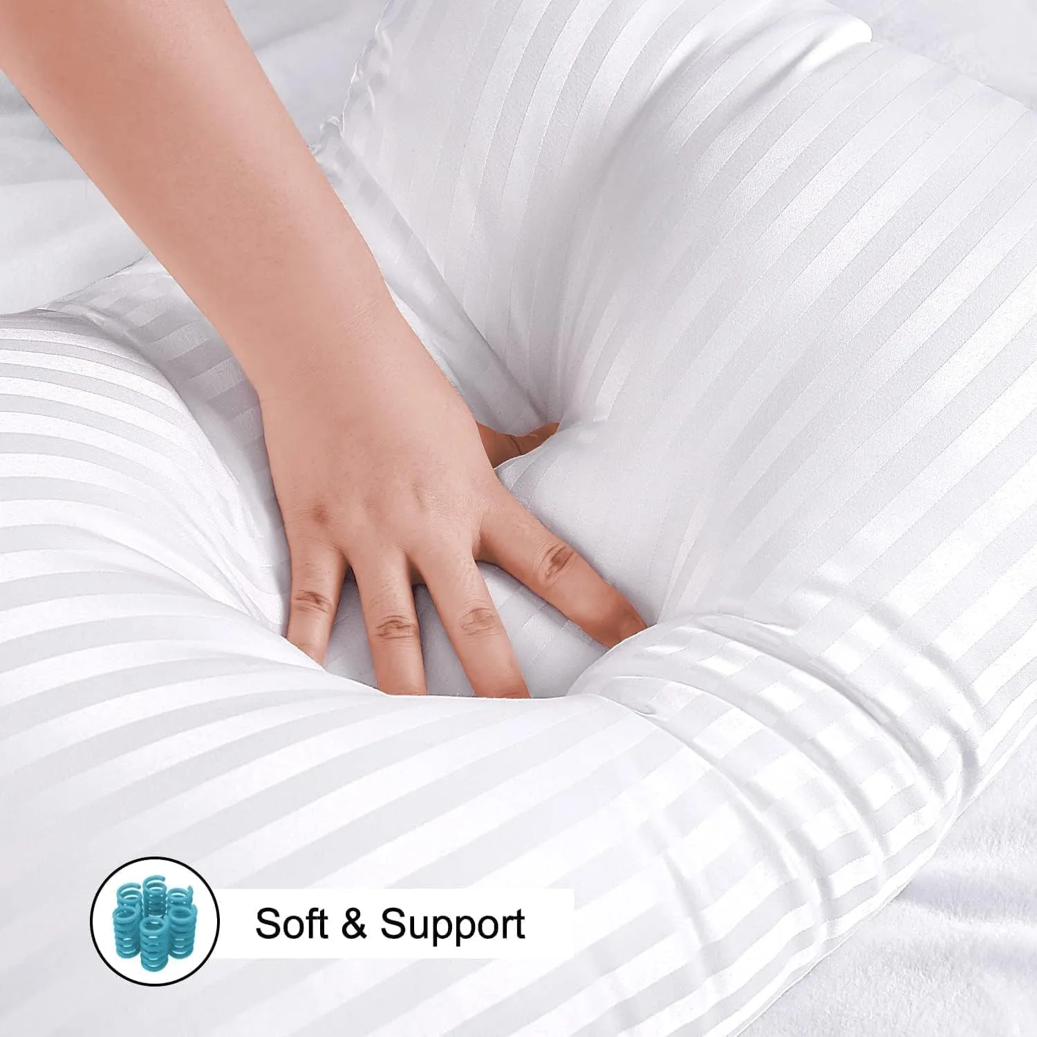 EIUE Hotel Collection Bed Pillows for Sleeping 2 Pack Queen SizePillows for Side and Back Sleepers,Super Soft Down Alternative Microfiber Filled Pillows,20 x 30 Inches