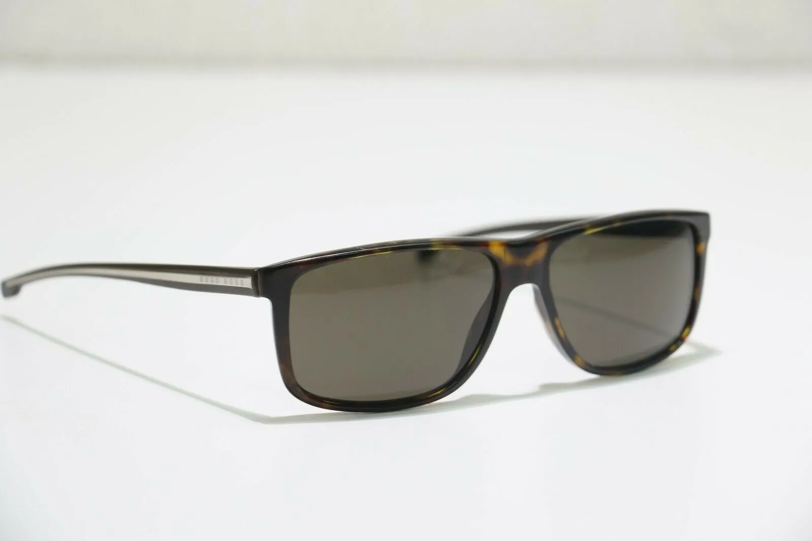 Hugo Boss Men's 0875/S YPP/85 Black/Silver Rectangle Sunglasses 60mm