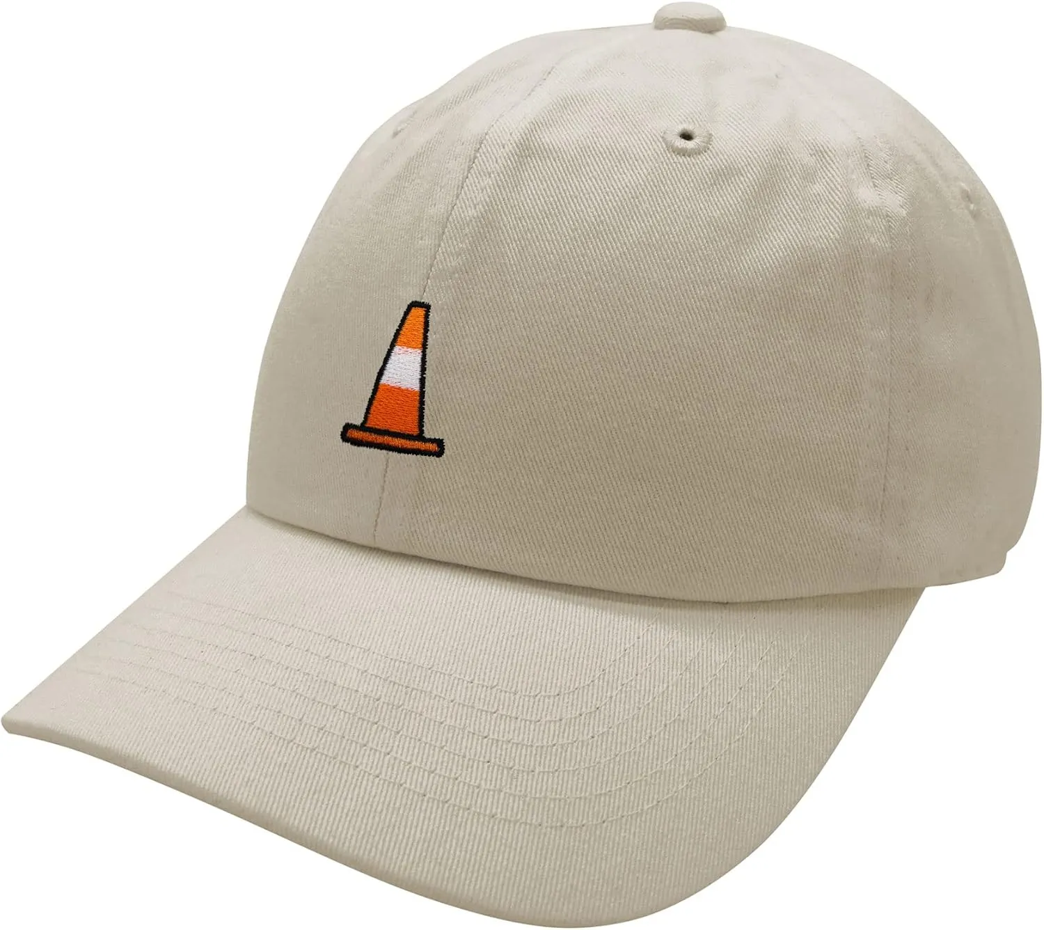 JPAK Safety Cone Baseball Cap Embroidered Cotton Dad Hat - Construction