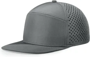 Men's Flat Brim Baseball Cap Adjustable Performance Snapback Trucker Hat Laser Perforated Cap 6 Panel Blank Hats