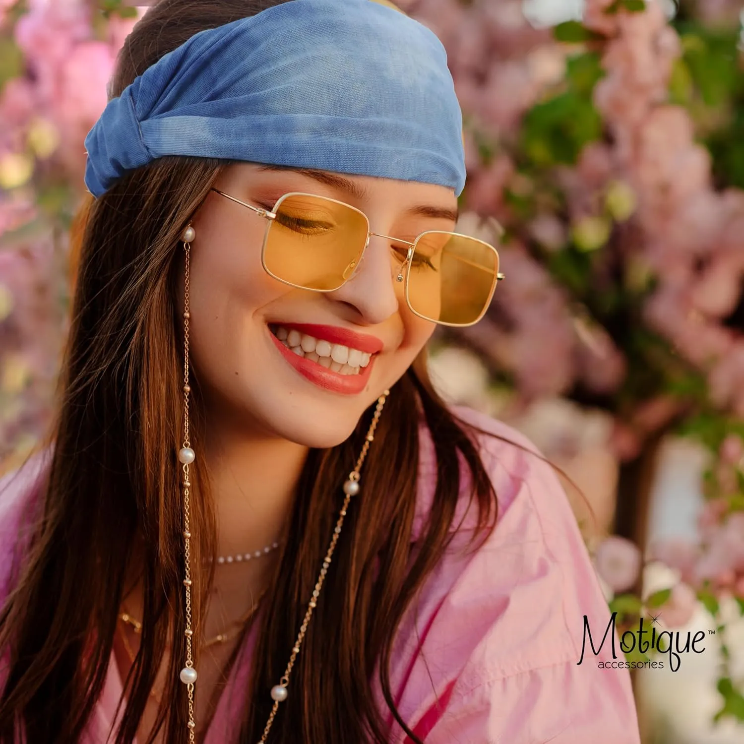 Motique Accessories Brown Soft Headwrap Tye Dye Boho Wide Headband Yoga