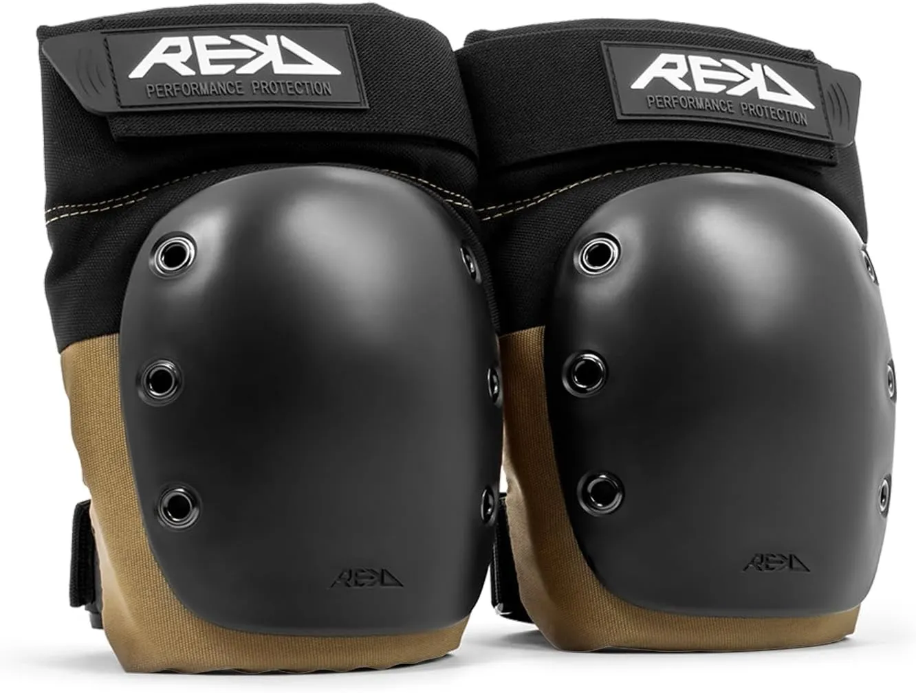 REKD Ramp Knee Pads | Impact Resistant Heavy Duty Neoprene Pads | Set w Adjustable Straps Breathable Material Shock Absorption | Unique Ergonomic Fit for Added Comfort and Safety |Action Sports