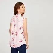 Sweet Pea Bouquet Button Through Blouse