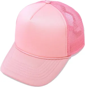 Trucker Hat Mesh Cap Solid Colors Lightweight with Adjustable Strap Small Braid