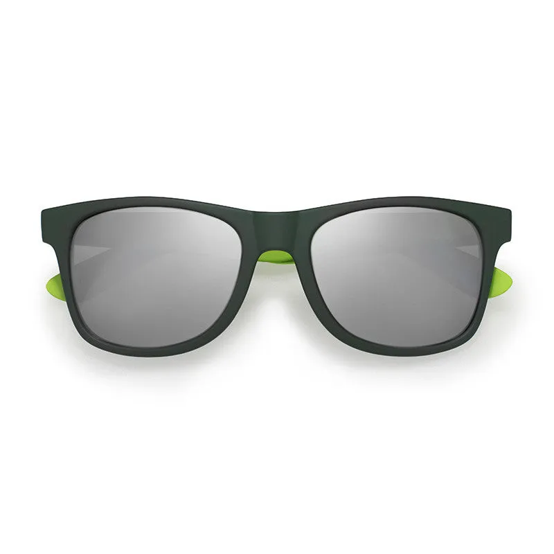 Uptones Green Sunglasses with Mirror Black Lens