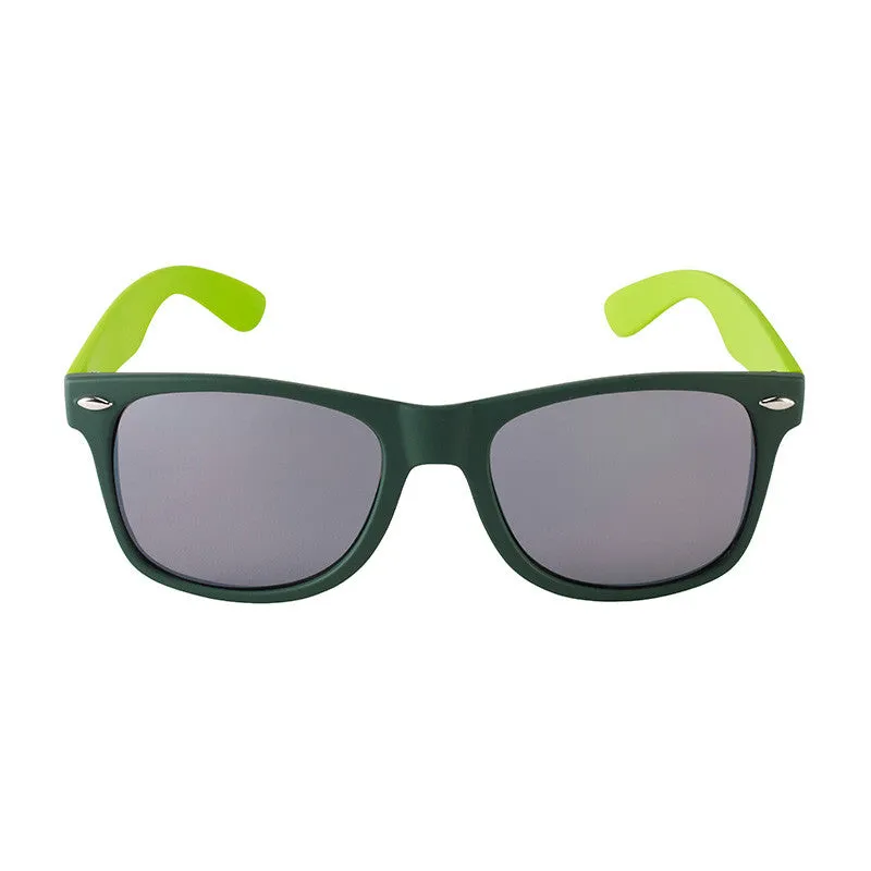Uptones Green Sunglasses with Mirror Black Lens