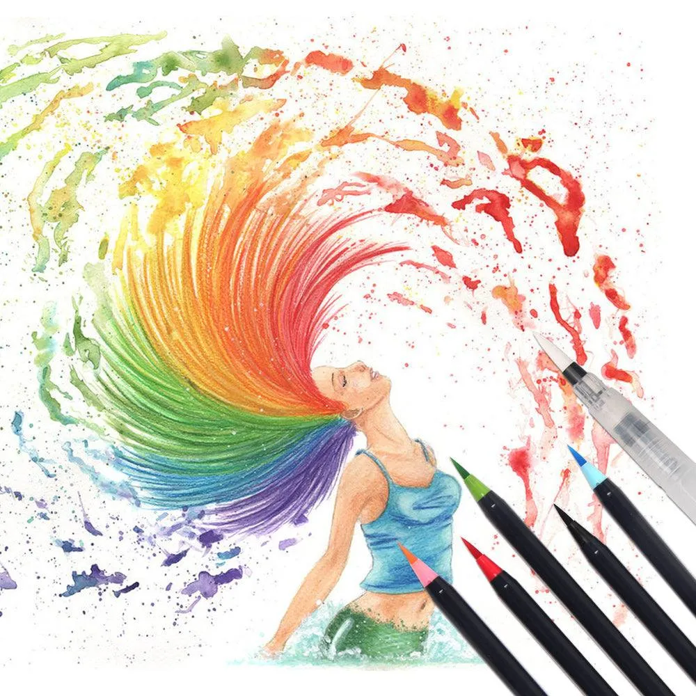 Watercolor Brush Pen Set - Dainayw