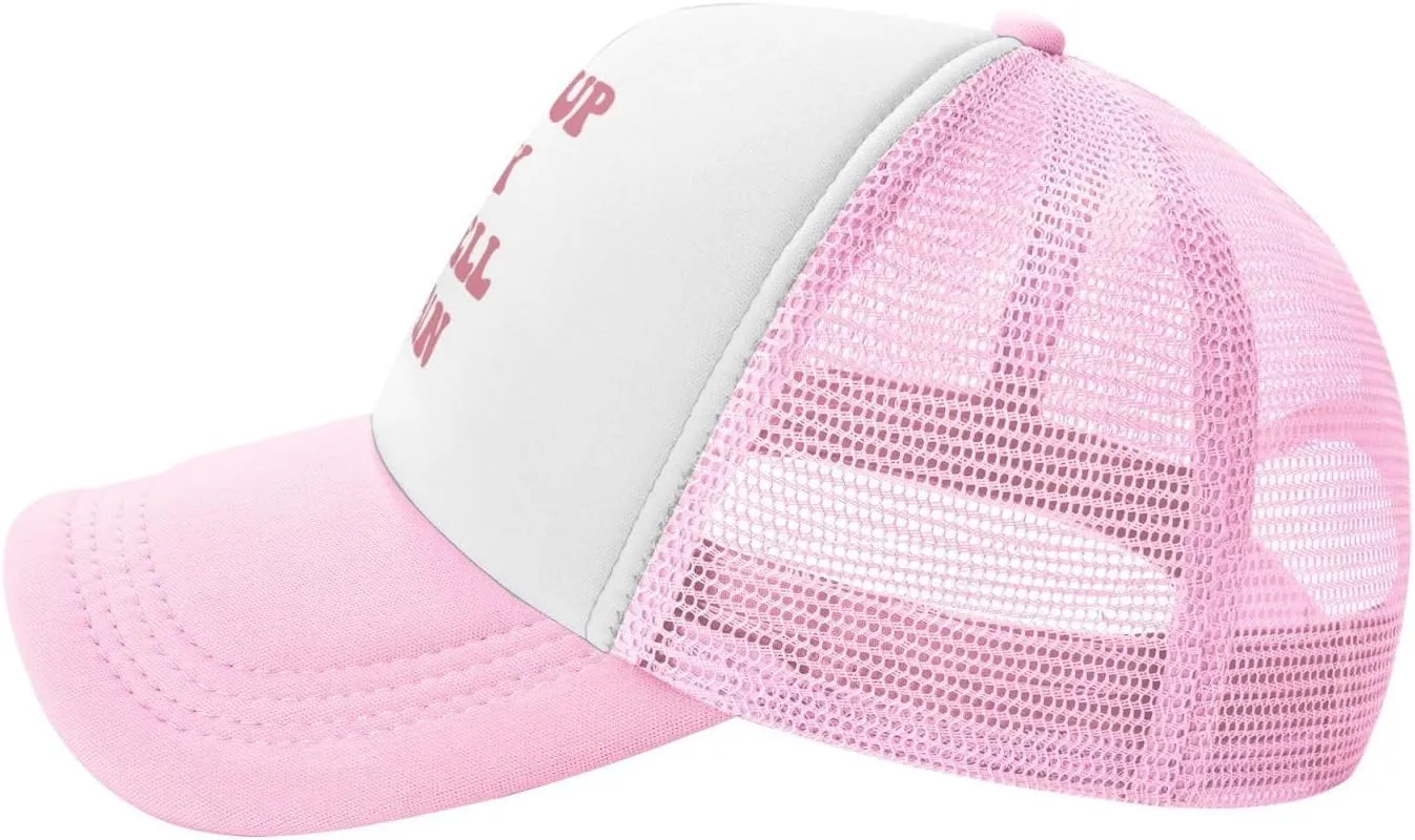 You Find It Offensive? I Find It Funny Trucker Hats for Women Pink Men Funny Slogan Pink Hats for Men