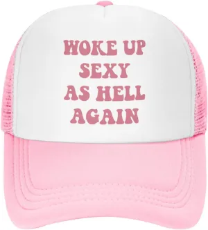 You Find It Offensive? I Find It Funny Trucker Hats for Women Pink Men Funny Slogan Pink Hats for Men