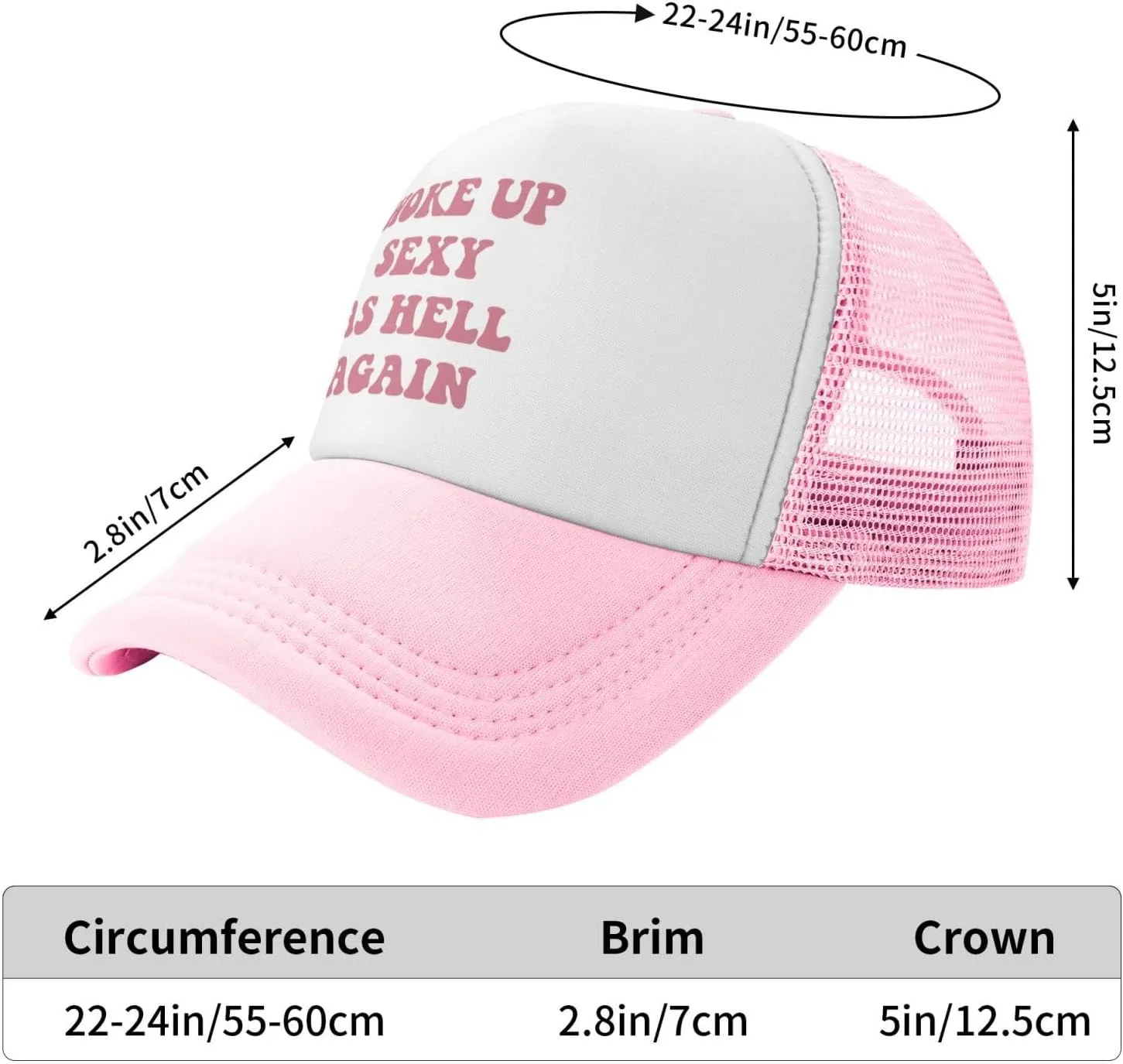 You Find It Offensive? I Find It Funny Trucker Hats for Women Pink Men Funny Slogan Pink Hats for Men